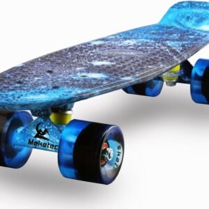Meketec Skateboards Complete 22 Inch Mini Cruiser Retro Skateboard for Kids Boys