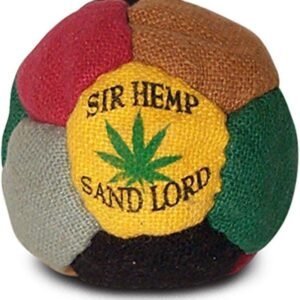 World Footbag Sir Hemp Hacky Sack Footbag, Black/Green/Grey/Red/Tan/Yellow Kit Toy