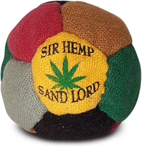 World Footbag Sir Hemp Hacky Sack Footbag, Black/Green/Grey/Red/Tan/Yellow Kit Toy