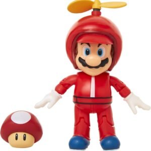 World of Nintendo 4 Propeller Mario Action Figure with Coin Action Figure