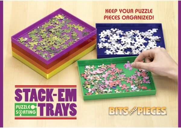 Bits and Pieces - Puzzle Stack-Em Sorting Trays - Puzzle Piece Sorter