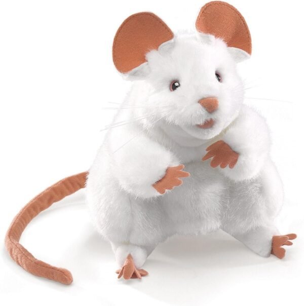Folkmanis Mouse Hand Puppet, White Kit Toy Fun Kids Pack