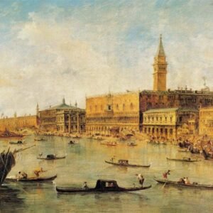 Powza 1000 Pieces Jigsaw Puzzle, Classic Oil Paintings - Busy Ports, Artwork