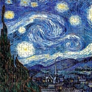 1000 Pieces Jigsaw Puzzle, The Starry Night Thicker Vincent Van Gogh Paper