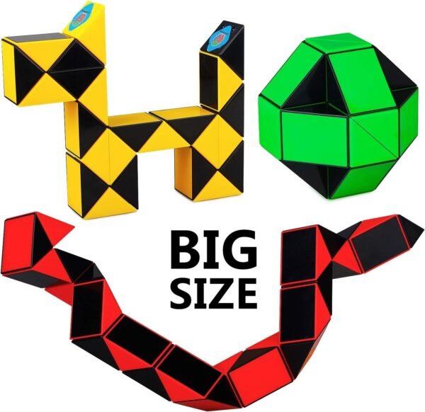Ganowo Sensory Fidget Snake Cube Twist Magic Puzzle Toys, Puzzle Game Set