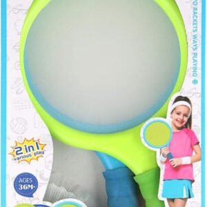 perfrom 2 in 1 Badminton and Tennis Game Set,2 Rackets, Ball and