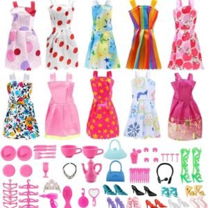 Doll Clothes for Barbie Dresses Gown with Shoes Outfit Set for Xmas