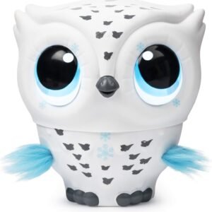Owleez, Flying Baby Owl Interactive Toy with Lights and Sounds White, for