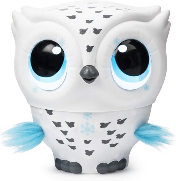 Owleez, Flying Baby Owl Interactive Toy with Lights and Sounds White, for