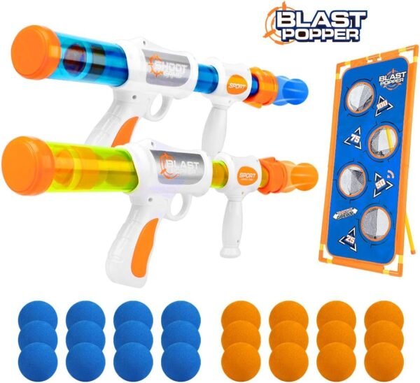 XtoyZ Air Powered Shooter Toy Guns Shooting Games - Foam Ball Popper