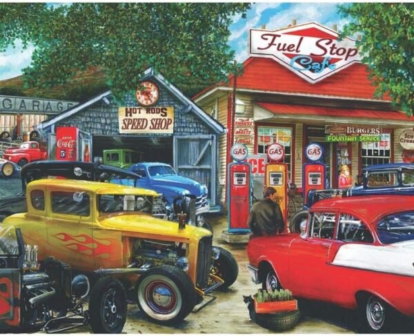 Springbok 1000 Piece Jigsaw Puzzle Hot Rod Cafe Kit Toy