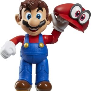 World of Nintendo 4 Mario Odyssey Action Figure with Hat Action Figure