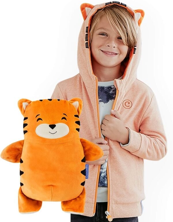 Cubcoats Tomo The Tiger - 2-in-1 Transforming Hoodie and Soft Plushie -