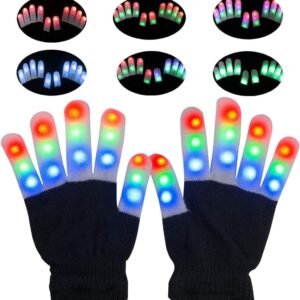 Netne LED Gloves Finger Lights Glowing Rave LED Gloves Light Up Finger
