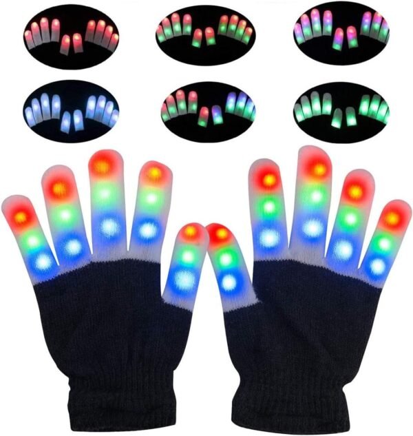 Netne LED Gloves Finger Lights Glowing Rave LED Gloves Light Up Finger