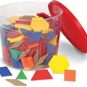 Learning Resources Plastic Pattern Blocks, Homeschool, Shape Recognition, Early Math Skills, Set