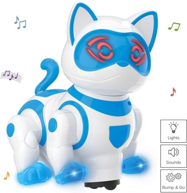 Vokodo Pet Robotic Dance Cat Interactive Kids Toy Kitty Walks Meows Sits