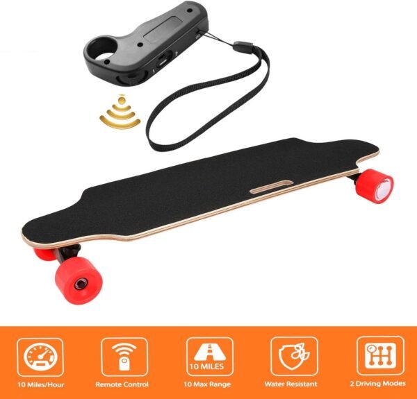shaofu Electric Skateboard Youth Electric Longboard with Wireless Remote Control, 12 MPH