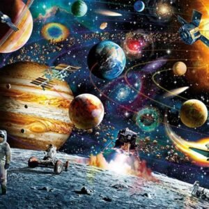 Wowok Space Puzzle 1000 Piece Jigsaw Puzzle for Kids Adults, Planets in