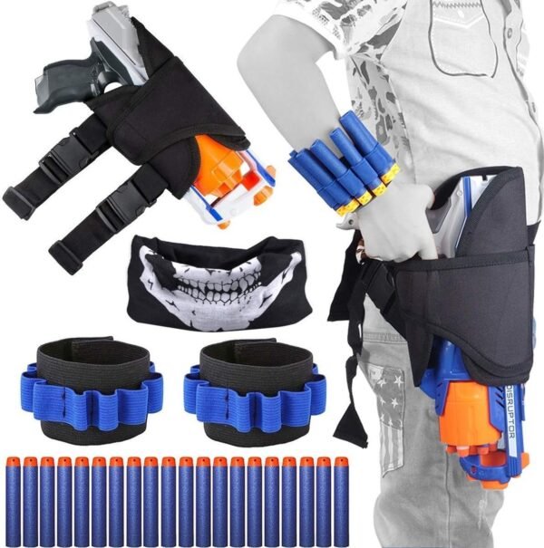 OuMuaMua Kids Tactical Waist Bag Holster Kit - for Gun N-Strike Elite