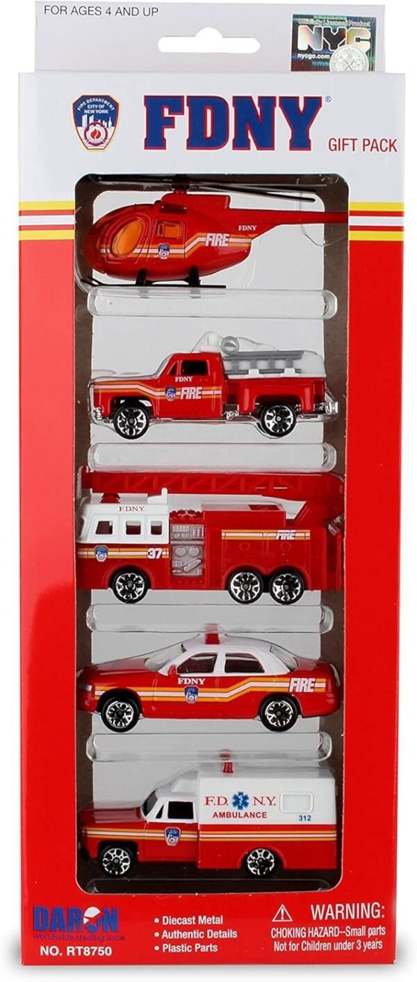 Daron FDNY Vehicle Gift Set, 5-Piece Kit Toy Fun Kids