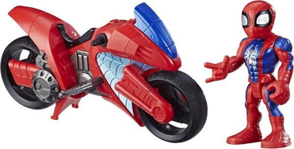 Super Hero Adventures Sha Mega Mini Motorcycle Spiderman Kit Toy