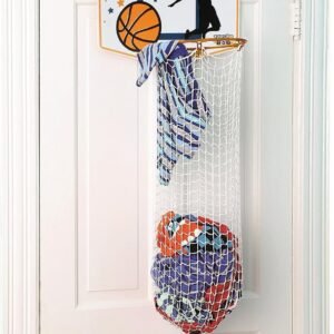 Taylor Toy Basketball Hoop Hamper - Laundry Basket for Kids - Hanging