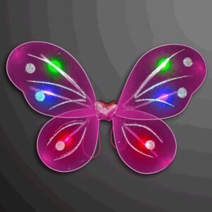 blinkee Light Up Fuchsia Fairy Butterfly Wings LED Halloween Costume for Trick