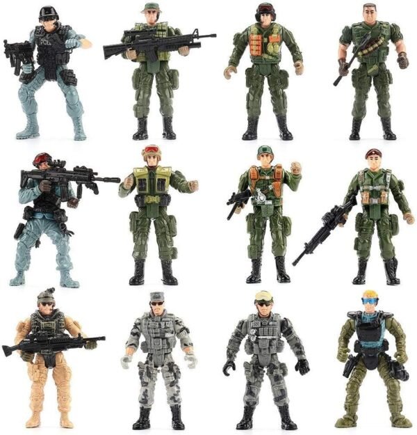 WW2 US Army Men and SWAT Team Toy Soldiers Action Figures Playset