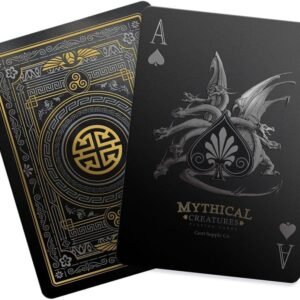 Mythical Creatures - Black Silver & Gold Edition Playing Cards by Gent