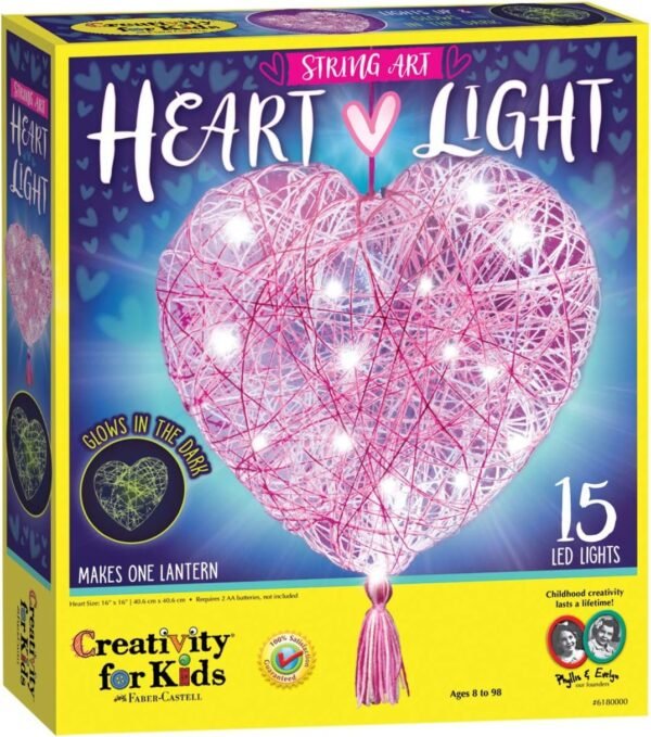 Creativity for Kids String Art Heart Light - Create a Heart Shaped