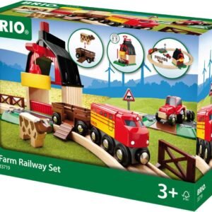 BRIO 33719 Farm Railway Set Toy Train Set for Kids Age 3