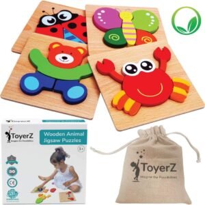 ToyerZ Wooden Puzzles for Toddlers 1-3 , Educational Toy for 1 2
