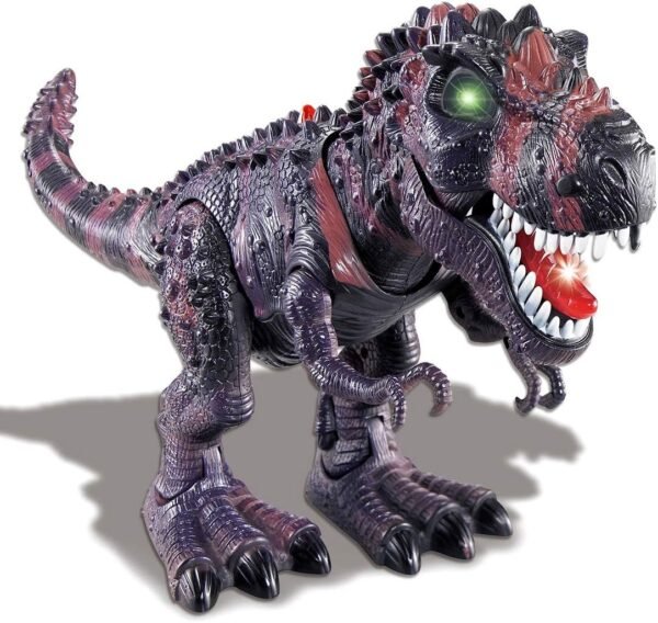 PowerTRC Walking Tyrannosaurus T-Rex Dinosaur Toy with Flashing Lights and Realistic Roaring