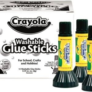 Crayola Glue Sticks, Box of 12, Craft Glue, School Supplies