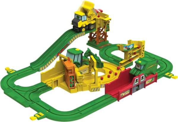 TOMY John Deere Big Loader Motorized Toy Train Set with Tractor &