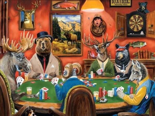 Puzzles Mat Jigsaw Puzzles for Adults 1000 Pieces 27x20 inches-Poker Games