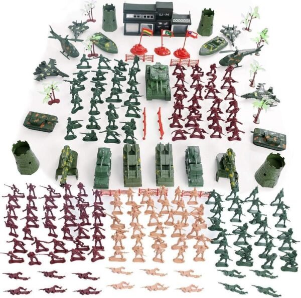 146 PCS Military Figures and Accessories Battle Group Army Man Toy Soldiers