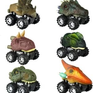 Dreamingbox Dinosaur Toys for 2-6 Year Old Boys, Pull Back Dinosaur Cars