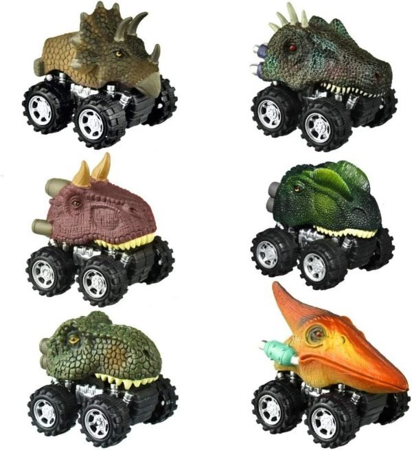 Dreamingbox Dinosaur Toys for 2-6 Year Old Boys, Pull Back Dinosaur Cars