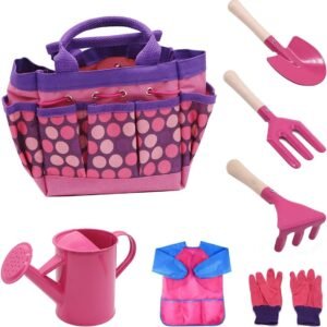 MoTrent Children Gardening Tools Set, 7 PCS Kids Garden Tool Toys Including