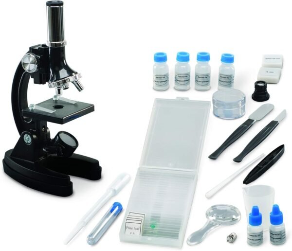 Educational Insights GeoSafari Micropro 48-Piece Microscope Set, Prepared Slides, Instruction and Activity