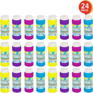 ArtCreativity 3.5 Inch Bubble Blower Bottles with Wands - 24 Pack -