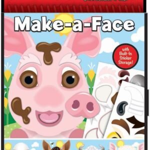 Melissa & Doug Make-a-Face Farm Reusable Sticker Pad Kit Toy
