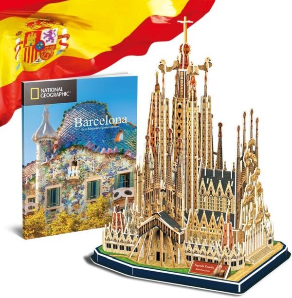 CubicFun National Geographic 3D Puzzles Barcelona City Model Toys Architecture Kits for