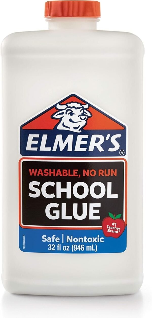 Elmers Liquid School Glue, White, Washable, 32 Ounces - Great for Making