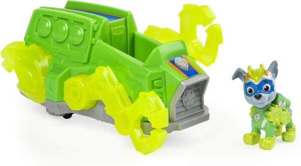 Paw Patrol, Mighty Pups Charged Up Rockys Deluxe Vehicle with Lights and