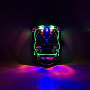 Fun Central AJ212, 1 Pc LED Skull Mask, LED Light Mask, Light