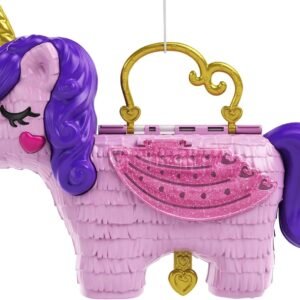 Polly Pocket Unicorn Party Large Compact Playset with Micro Polly & Lila