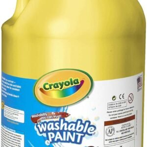 Crayola Washable Yellow Paint, 1 Gallon Size, Painting Supplies in Bulk
